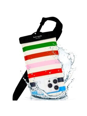 NIB-kate spade‎ new york IP68 Floating Waterproof Phone Pouch - Adventure Stripe
